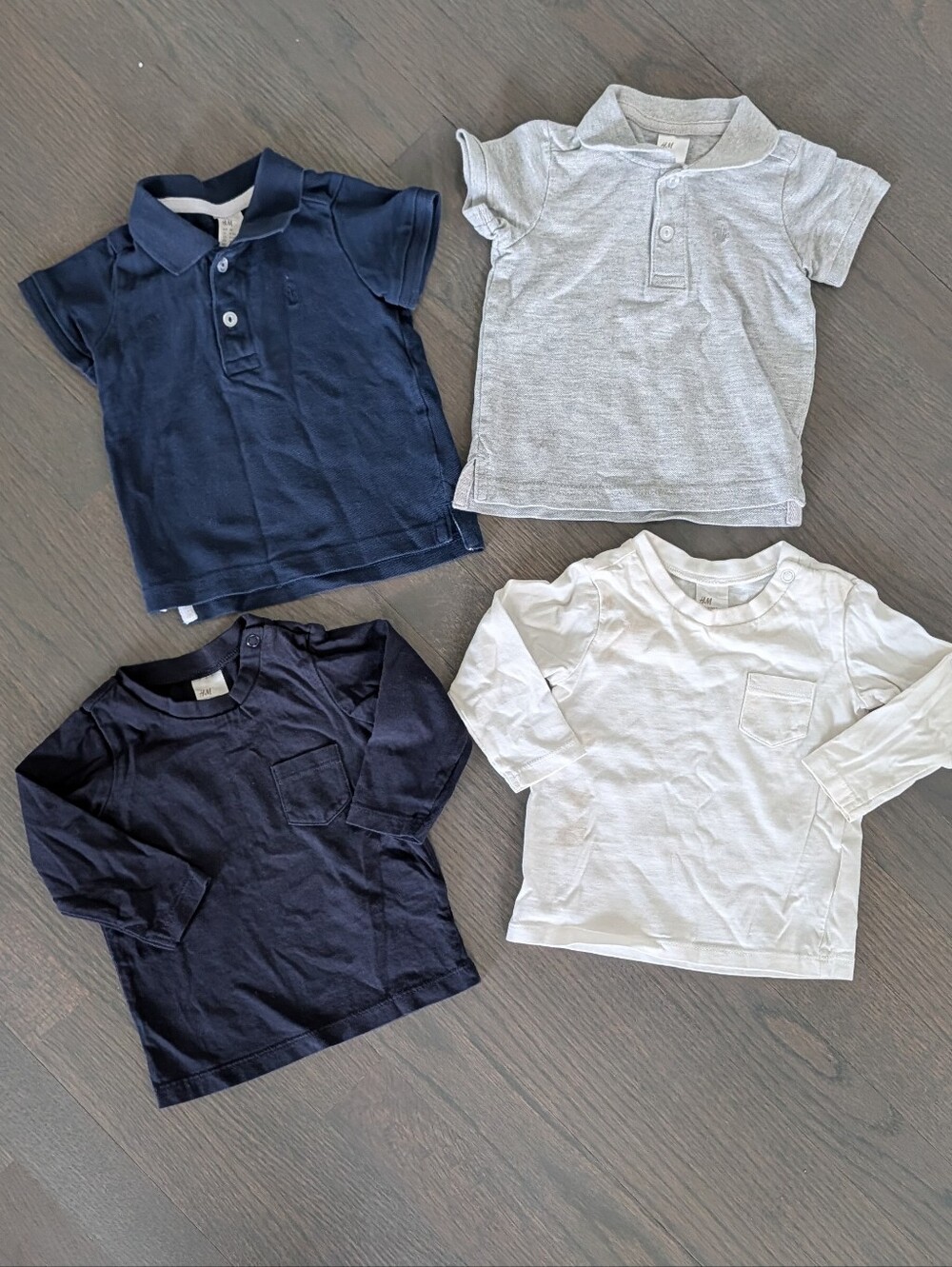 H&M Baby Boys T-Shirts 4-Pack, Polos & Long Sleeve 4-6 Months